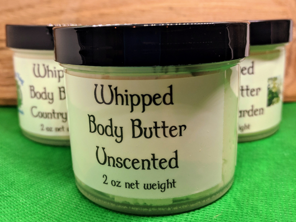 Whipped Body Butters on display