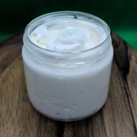 Body butter example side view Example  body butter 1 oz jar